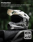 ILM Adult Dirt Bike Helmets Motocross ATV Off Road Helmet with Goggles Gloves Mask DOT Model WS901