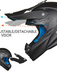 ILM Adult Dirt Bike Helmet Model 216 - ILM