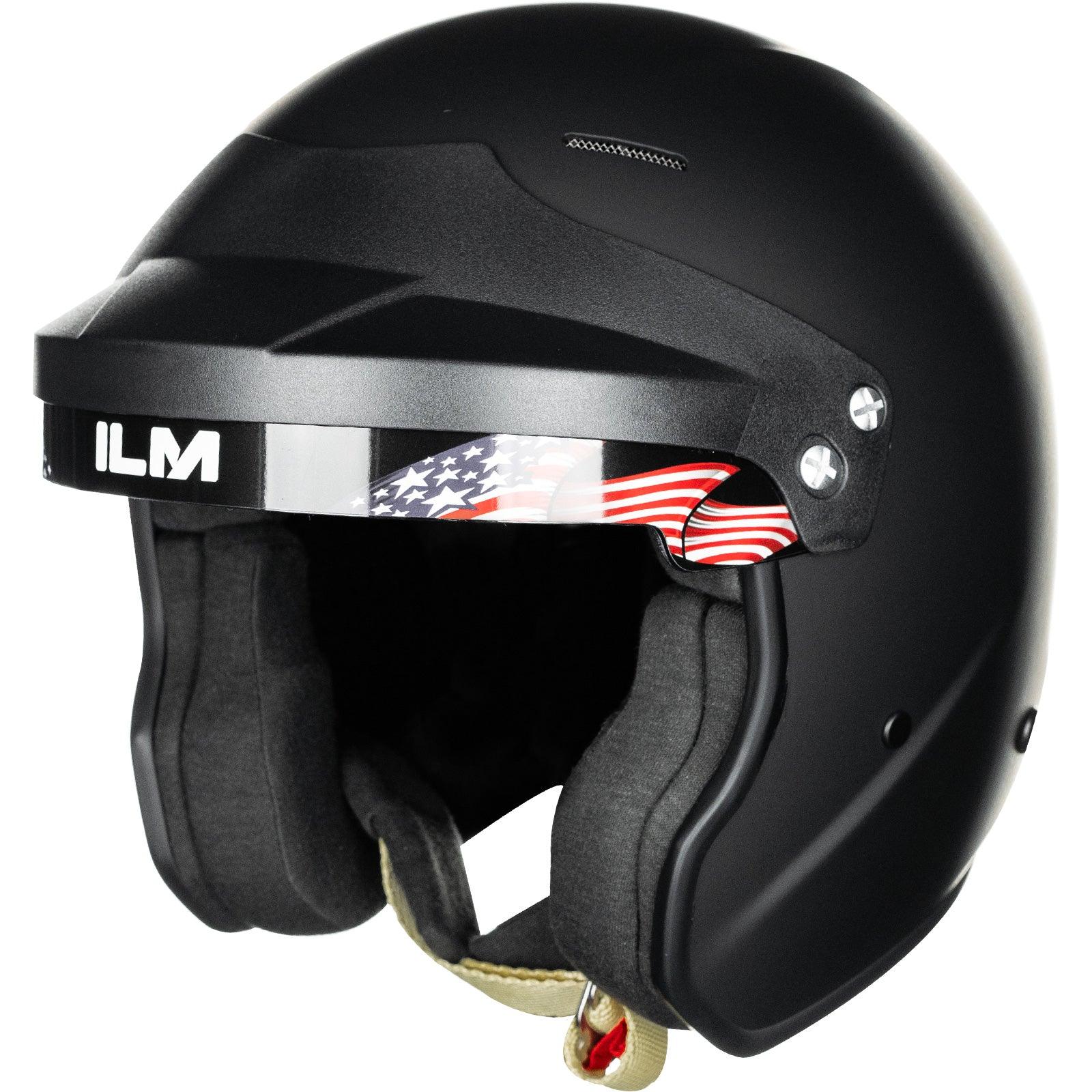 ILM Snell SA2020 Open Face Auto Racing Helmet Model R85 White / XX-Large