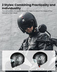 ILM Fiberglass Open Face Motorcycle 3/4 Helmet Lightweight Vintage Helmet Model MO310P - ILM
