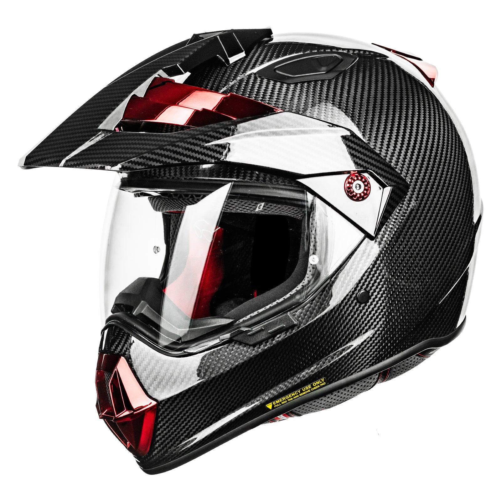 ILM Carbon Fiber Snell M2020D Full Face Motorcycle Adventure Helmet Mo