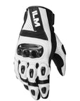 ILM Motorcycle Goatskin Leather Gloves Riding Motorbike with Touchscreen Hard Knuckle Model GL4