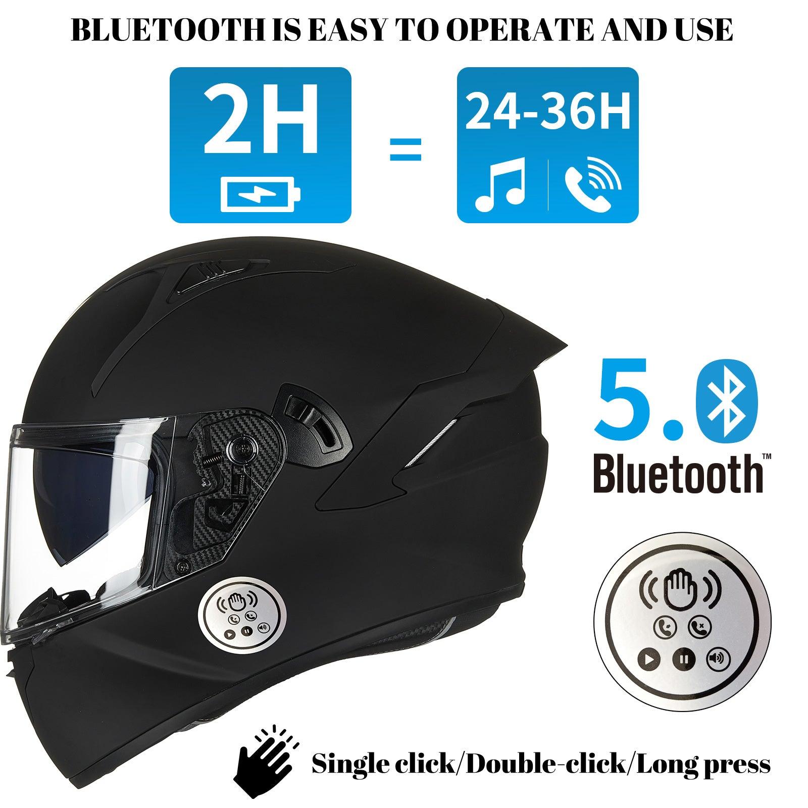 ILM Touch Built-in Bluetooth Integrated Full Face Motorcycle Helmet Model X9 - ILM