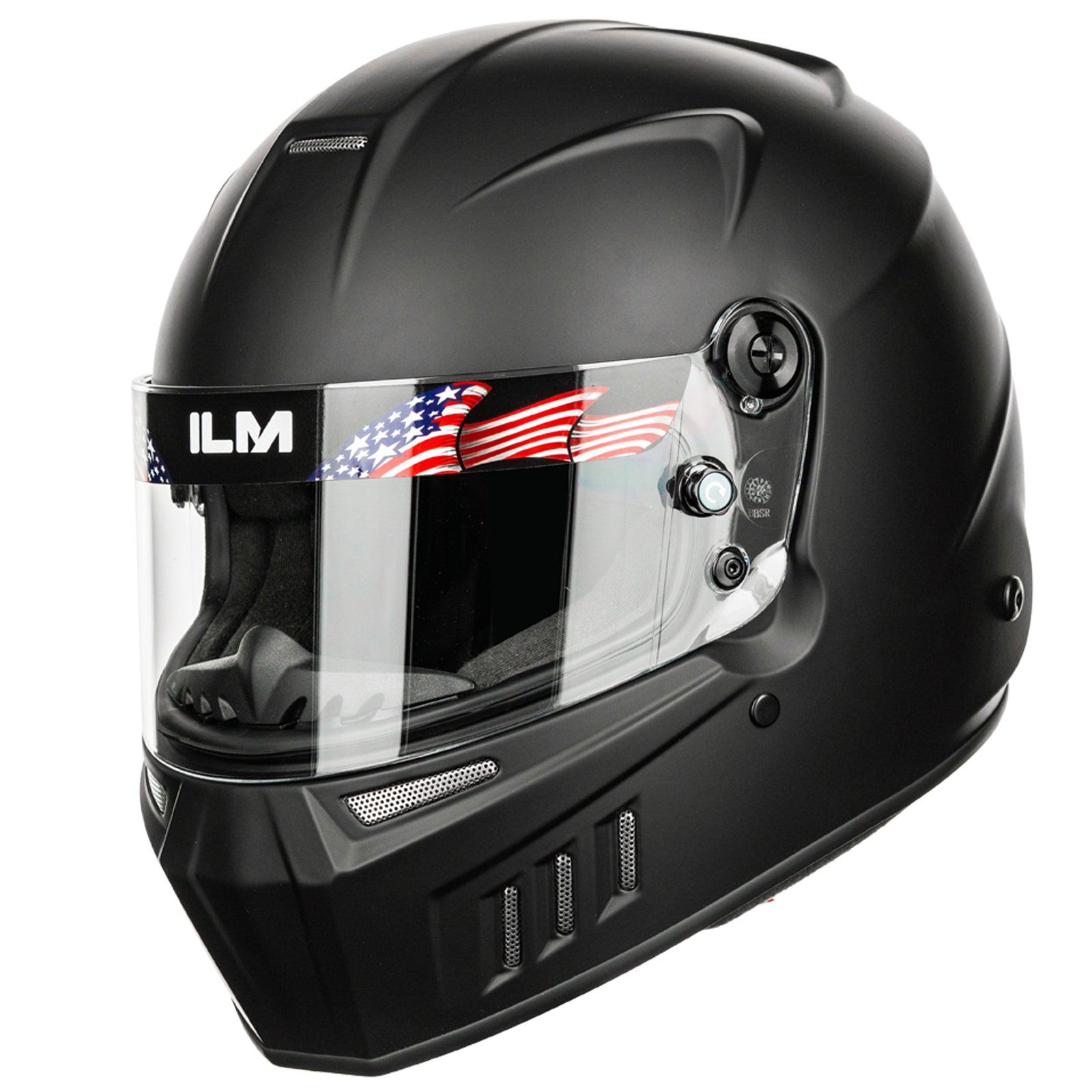 ILM Snell SA2020 Approved Auto Racing Lightweight Fiberglass Full Face Helmets Model 890 Matte Black / Small ILM Snell SA2020 Approved Auto Racing Lightweight Fiberglass Full Face Helmets Model 890 Matte Black / Small