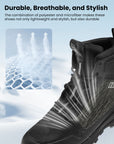 ILM Men's Black Motorbike Riding Shoes Lightweight Breathable Ankle Support Model UB34