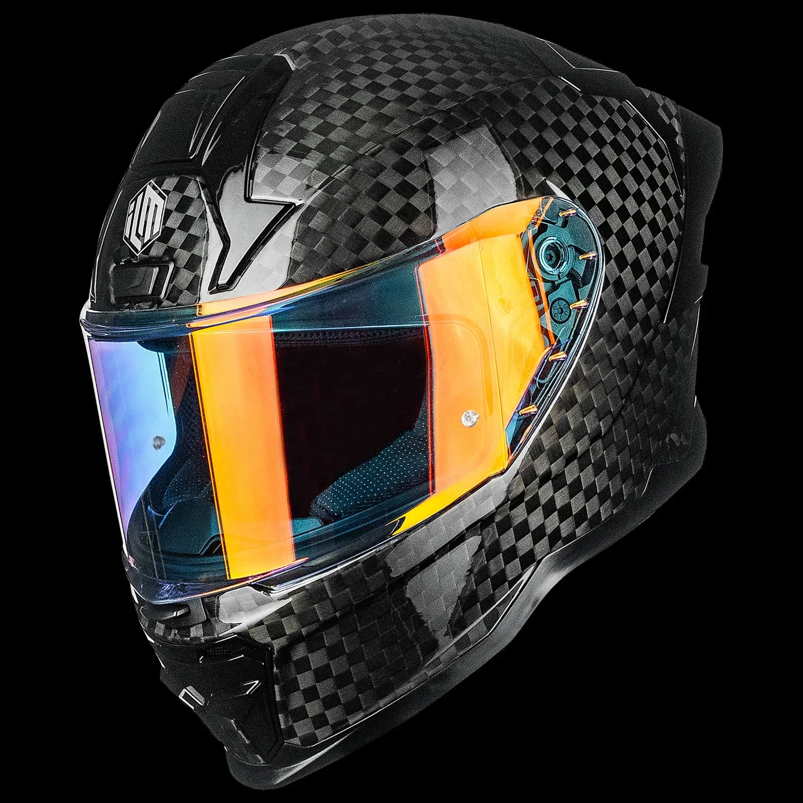 ILM Carbon Fiber Motorcycle Helmets Full Face Racing Helmet Model MF577P 3K Carbon Black / Large ILM Carbon Fiber Motorcycle Helmets Full Face Racing Helmet Model MF577P 3K Carbon Black / Large
