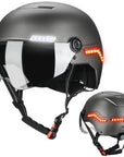 ILM Smart Adult Bike Helmet Front Side Rear LED Light with Automatic G-Sensor Turn Signal & Brake Warning Road Cycling Model MB101L