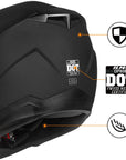 ILM Youth Kids Full Face Motorcycle Helmet Model DP808 - ILM