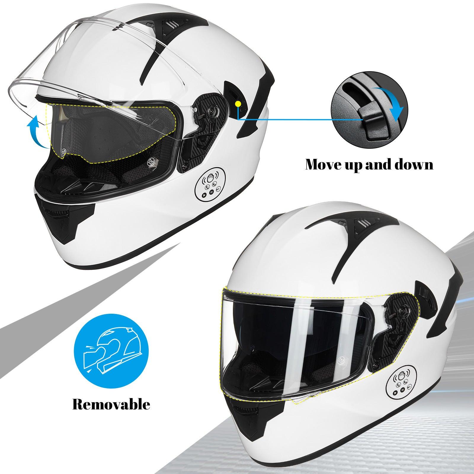 ILM Touch Built-in Bluetooth Integrated Full Face Motorcycle Helmet Model X9 - ILM
