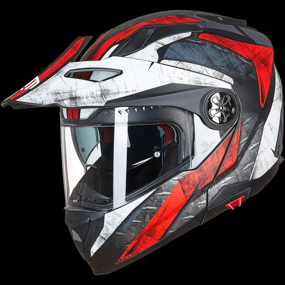 ILM Motorcycle Full Face Modular Helmet Model 909F REDWHITE / Medium ILM Motorcycle Full Face Modular Helmet Model 909F REDWHITE / Medium