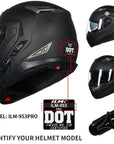 ILM Bluetooth Integrated Modular Flip up Full Face Motorcycle Helmet Model 953PRO - ILM