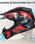 ILM Adult Dirt Bike Full Face Motorcycle Helmet Model 128S - ILM