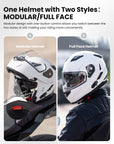 ILM Bluetooth Integrated Modular Flip up Full Face Motorcycle Helmet Model 953 - ILM