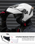 ILM Motorcycle Helmets Modular Full Face Moped Helmet Model WS202 - ILM