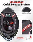 ILM Full Face Motorcycle Helmet Model 861A - ILM