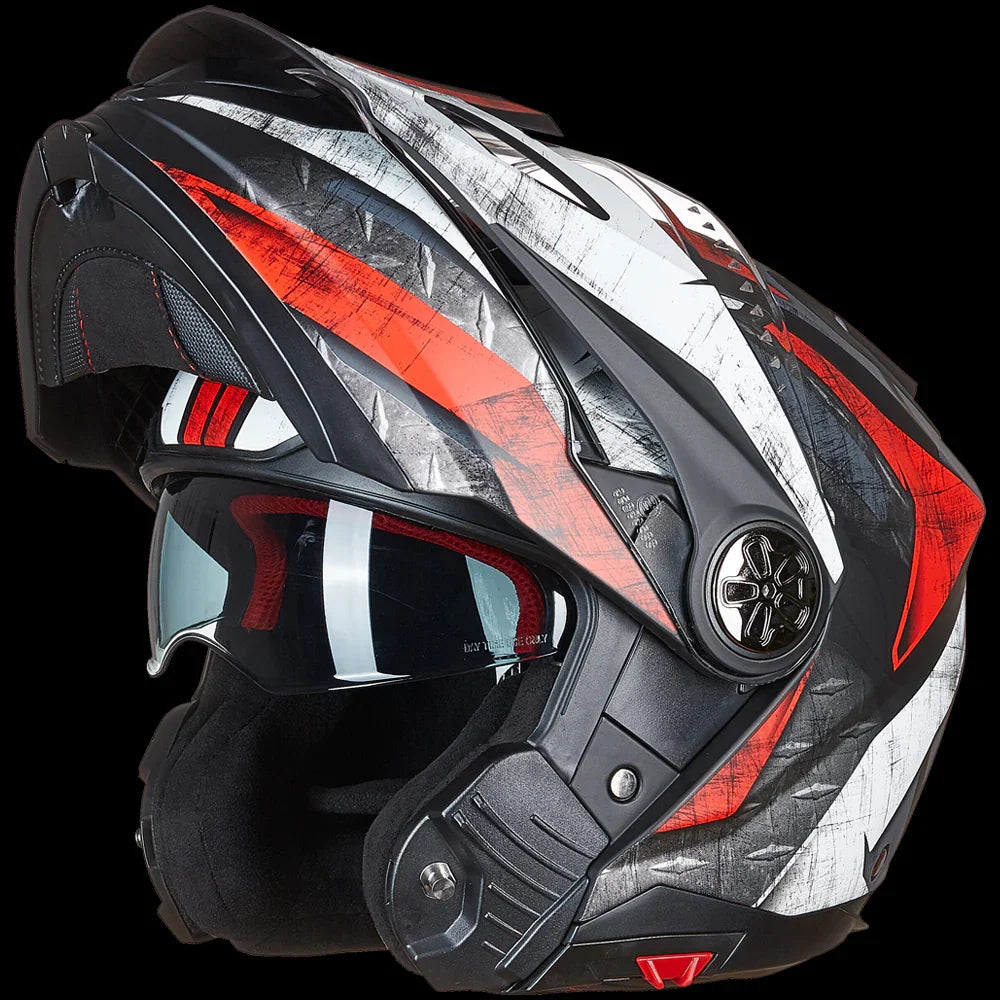 ILM Motorcycle Full Face Modular Helmet Model 909F Matte Black / Medium ILM Motorcycle Full Face Modular Helmet Model 909F Matte Black / Medium