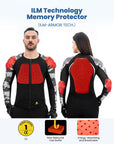ILM Motorcycle Armor Flow Shirt for Men Women Mesh Riding Jacket Body Chest CE Protective Padded Model AF01 - ILM