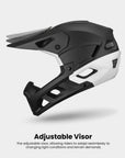 ILM Full Face Mountain Bike Helmet ASTM CPSC Adult with Adjustable Visor for MTB BMX Model HT58