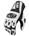 ILM Motorcycle Goatskin Leather Gloves Riding Motorbike with Touchscreen Hard Knuckle Model GL4