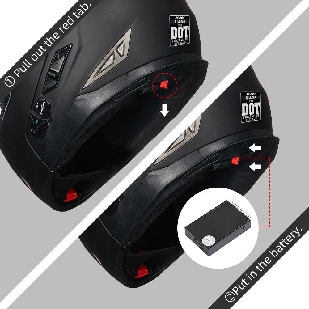 ILM Bluetooth Integrated Modular Flip up Full Face Motorcycle Helmet Model 953PRO - ILM