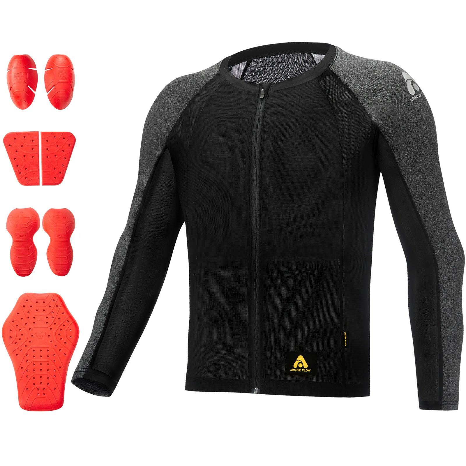 ILM Motorcycle Armor Flow Shirt for Men Women Mesh Riding Jacket Body Chest CE Protective Padded Model AF01 - ILM