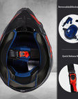 ILM Adult Dirt Bike Full Face Motorcycle Helmet Model 128S - ILM