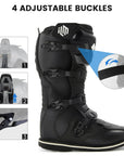 ILM Motorcycle Boots for Men Waterproof Motorcross Dirt Blike Riding Biker Boots Model MX3 - ILM