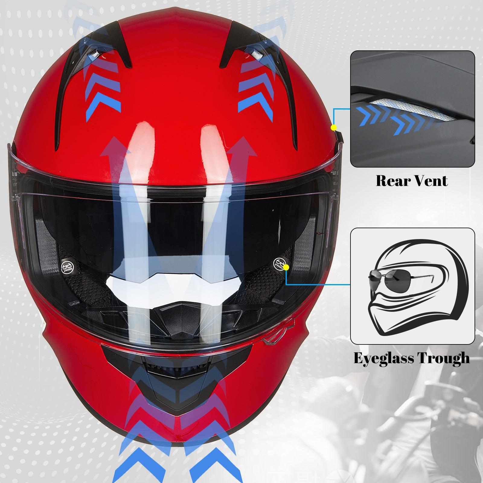ILM Touch Built-in Bluetooth Integrated Full Face Motorcycle Helmet Model X9 - ILM