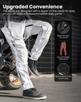 ILM Mesh Motorcycle Pants for Men with CE Armor Leg Zipper Riding Motorbike Touring Model PM1