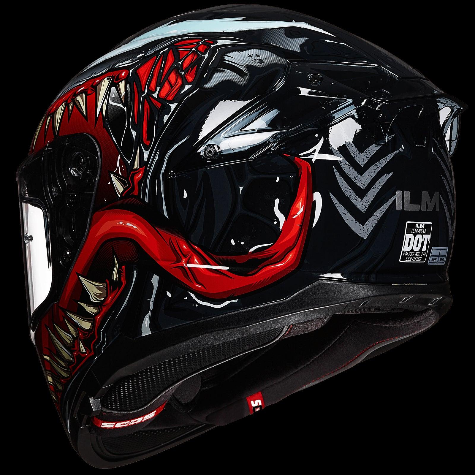 ILM Full Face Motorcycle Helmet Model 861A - ILM