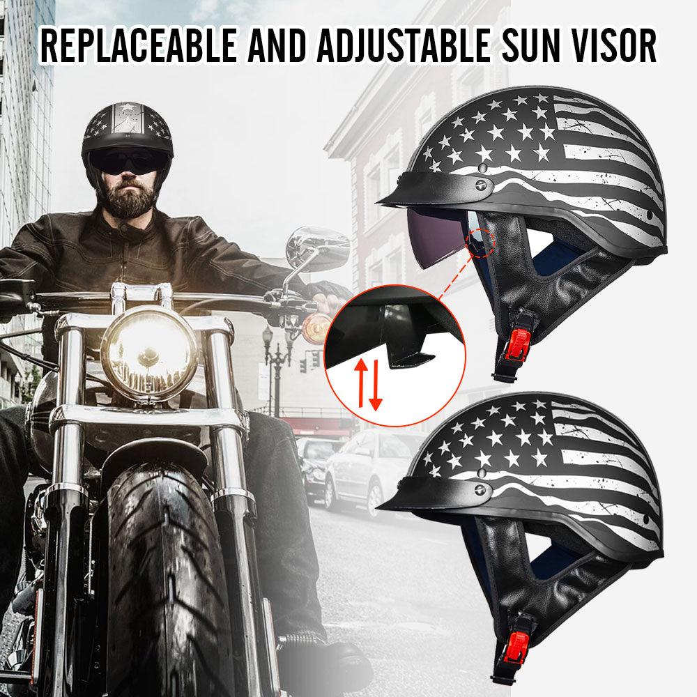 ILM Motorcycle Open Face Half Helmet Model 205V - ILM