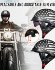 ILM Motorcycle Open Face Half Helmet Model 205V - ILM