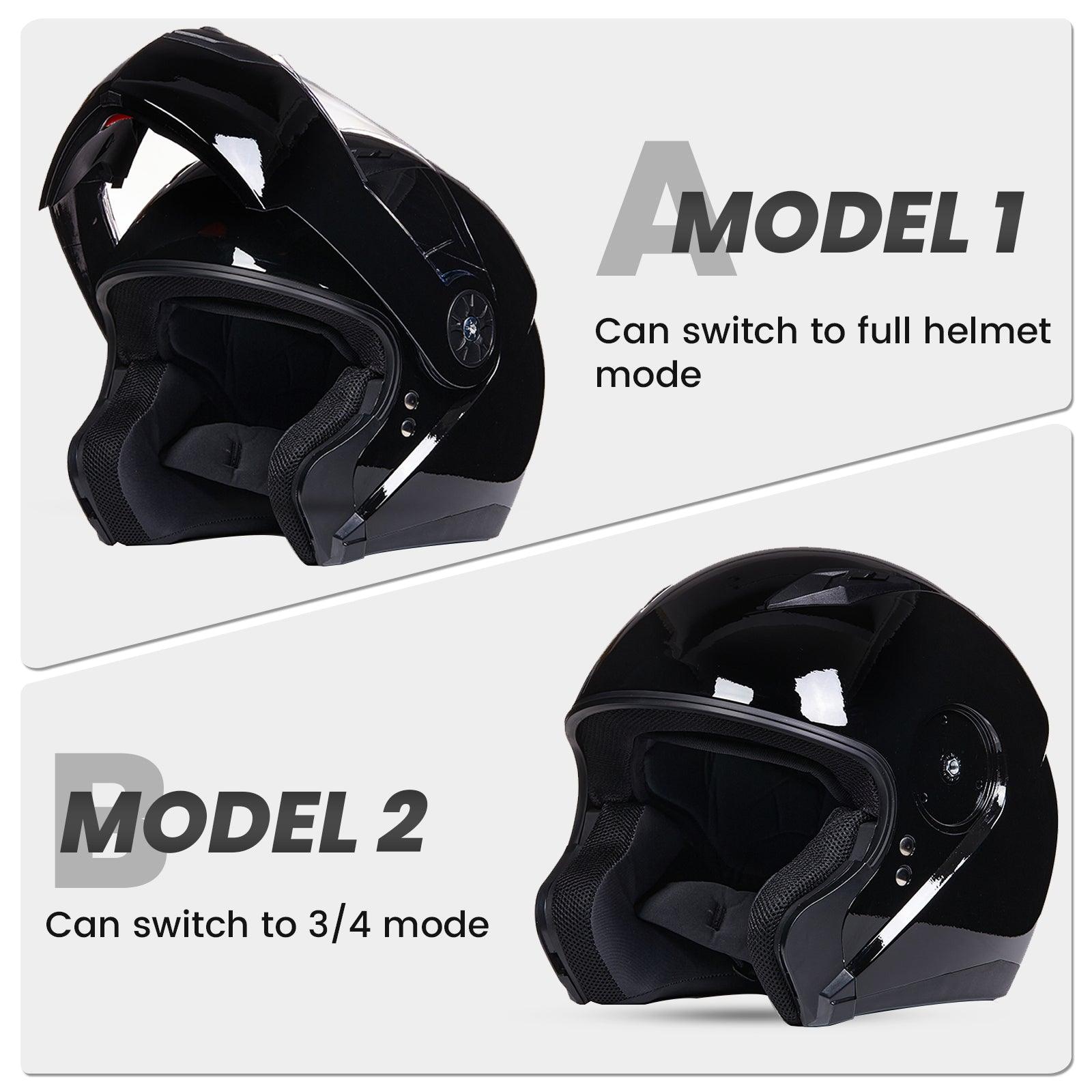 ILM Flip Up Full Face Modular Motorcycle Helmet Model 115 - ILM