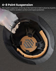 ILM Carbon Fiber Full Brim Hard Hat for Men with 4-8 Point Suspension OSHA and ANSI Construction Safety Hat Model MS401 - ILM