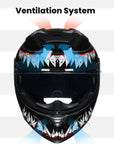 ILM Motorcycle Helmets Modular Full Face Moped Helmet Model WS202 - ILM