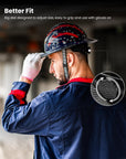 ILM Carbon Fiber Full Brim Hard Hat for Men with 4-8 Point Suspension OSHA and ANSI Construction Safety Hat Model MS401 - ILM