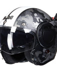 ILM Vintage Full Face Modular Motorcycle Helmet Model B707 - ILM