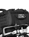 ILM Motorcycle Tail Bag 50-70L Travel Luggage Motorbike Rear Rack Trunk Shoulder Backpack with Rain Cover Model BL02