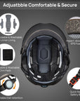 ILM Bike Helmet with USB Rechargeable LED Front and Back Light Model E3-10L - ILM
