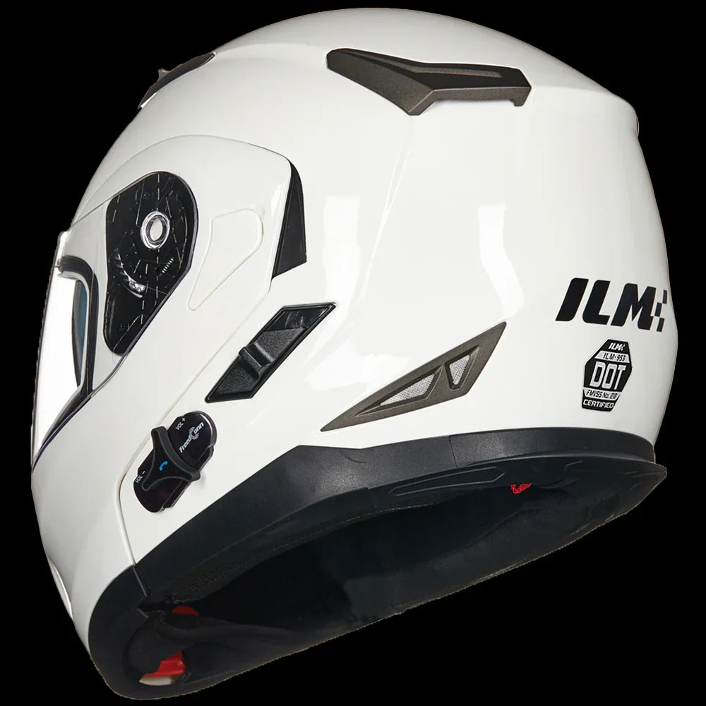 ILM Bluetooth Integrated Modular Flip up Full Face Motorcycle Helmet Model 953 Matte Black / Medium ILM Bluetooth Integrated Modular Flip up Full Face Motorcycle Helmet Model 953 Matte Black / Medium