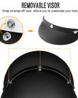 ILM 3/4 Open Face Motorcycle Helmet Model 207 - ILM