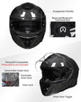 ILM Full Face Motorcycle Carbon Fiber Helmet Model 861C - ILM