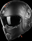 ILM Fiberglass Open Face Motorcycle 3/4 Helmet Lightweight Vintage Helmet Model MO310P
