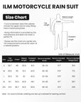 ILM Motorcycle Rain Suit for Men 2 Piece Waterproof Jacket and Pants Hidden Shoe Cover Breathable Reflective Model RS03
