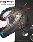 ILM Full Face Motorcycle Helmet Model 817 - ILM