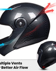 ILM Flip Up Full Face Modular Motorcycle Helmet Model 115 - ILM