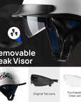 ILM Half Helmet Open Face Motorcycle Helmet Model 210V - ILM