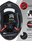 ILM Touch Built-in Bluetooth Integrated Full Face Motorcycle Helmet Model X9 - ILM
