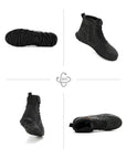 ILM Motorcycle Leather Shoes for Men Waterproof Anti-Slip with Ankle Support Model UB305