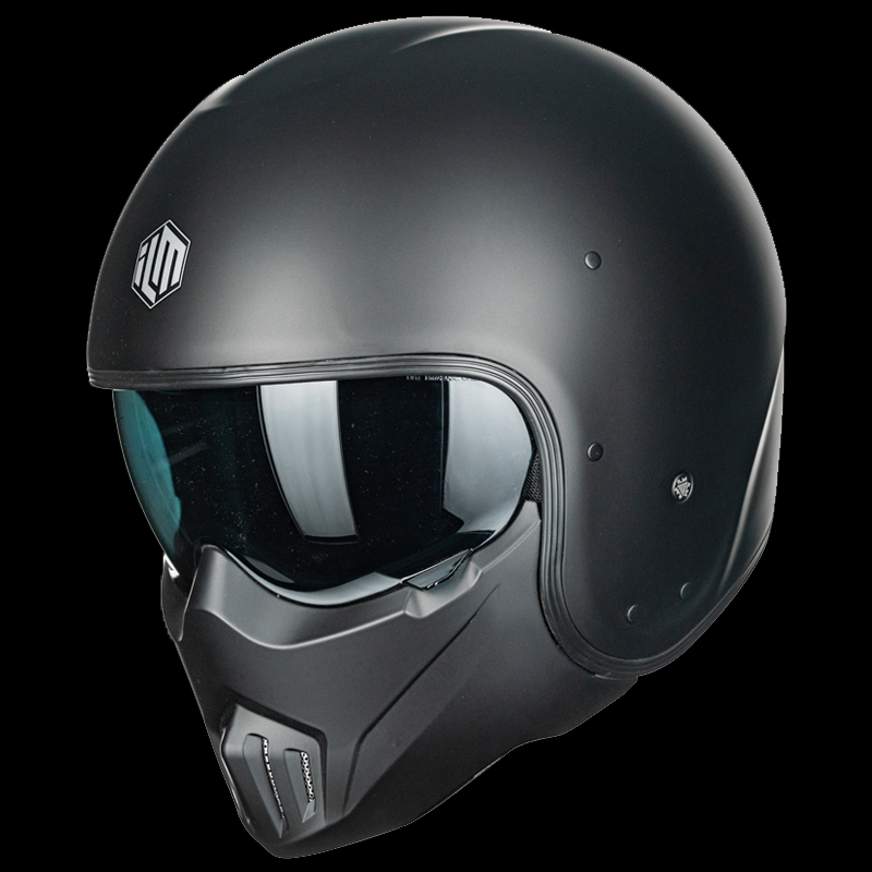 ILM Fiberglass Open Face Motorcycle 3/4 Helmet Lightweight Vintage Helmet Model MO310P